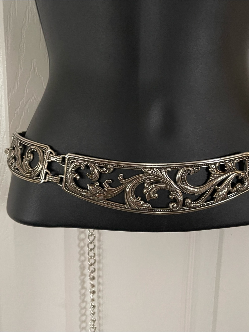 Brighton Silver-Tone Filigree Chain Waist Belt